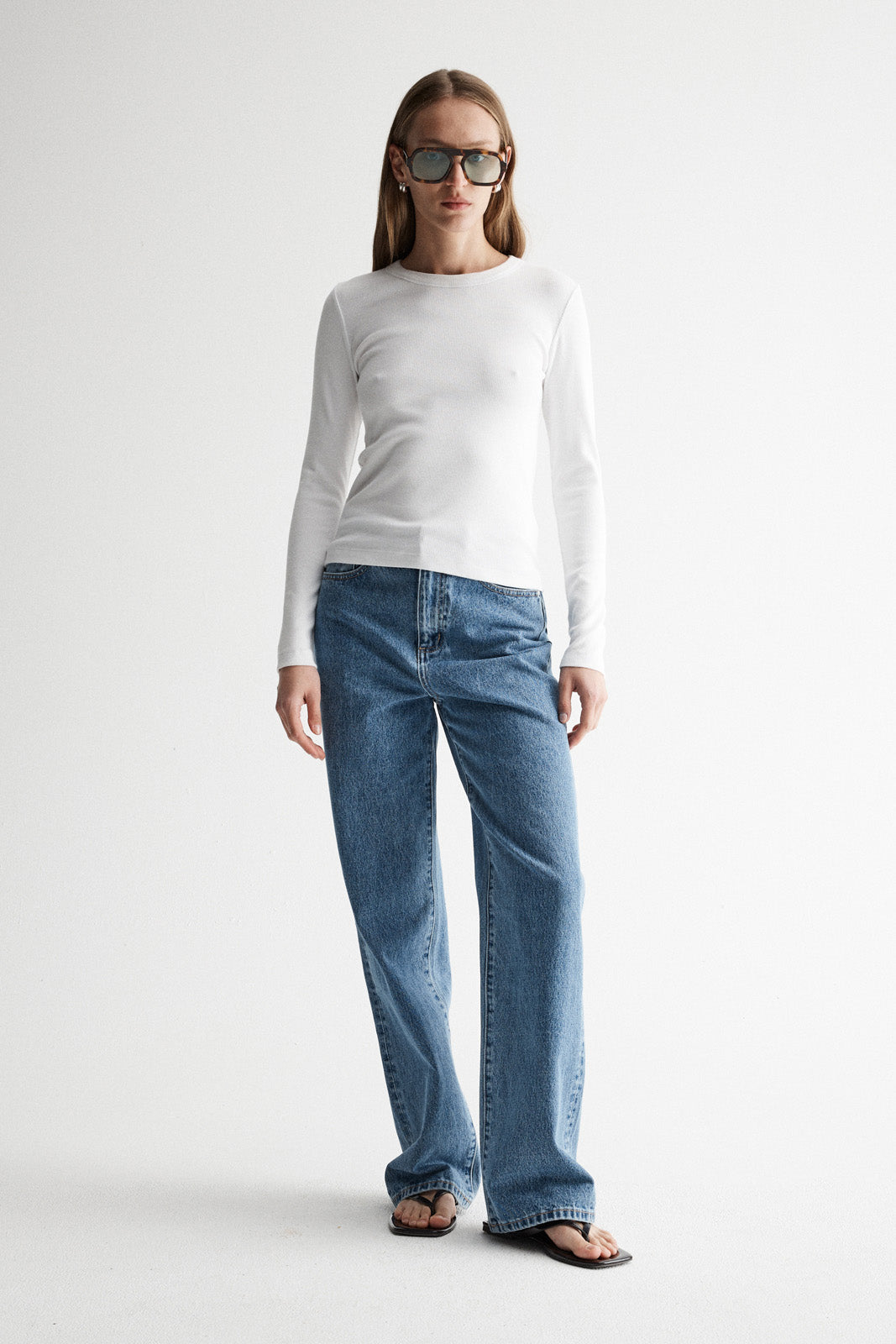Nola Long Sleeve Top - White