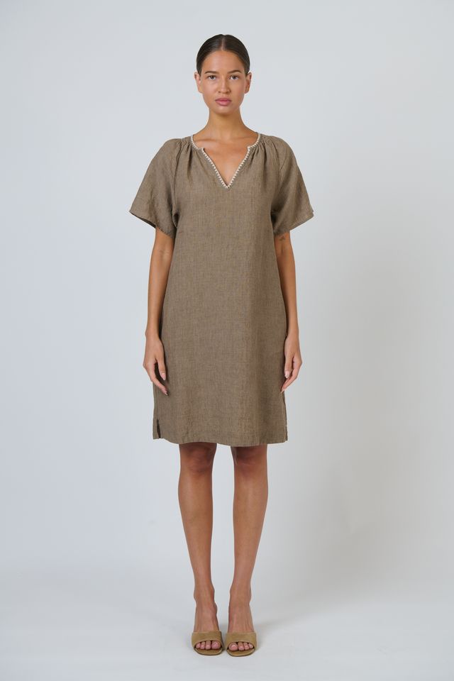 GA703 - Linen Dress - Agate