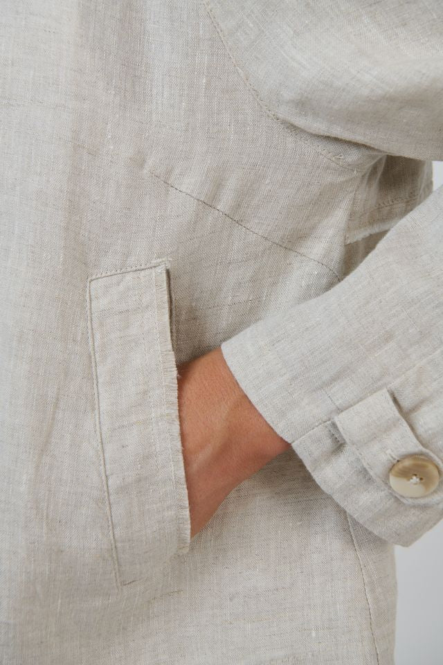 GA715 - Linen Jacket - Sand