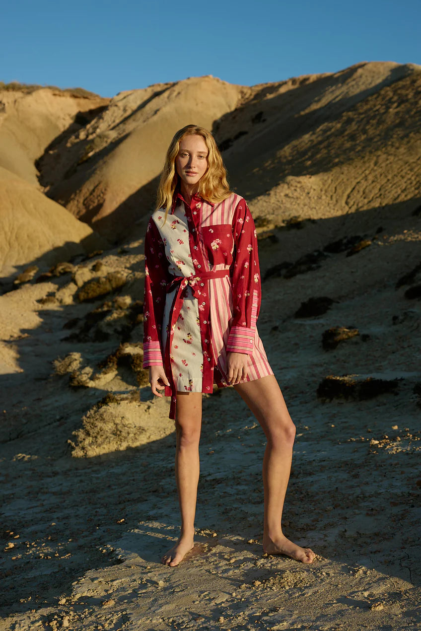 Demi Dress - Redcurrant Multi