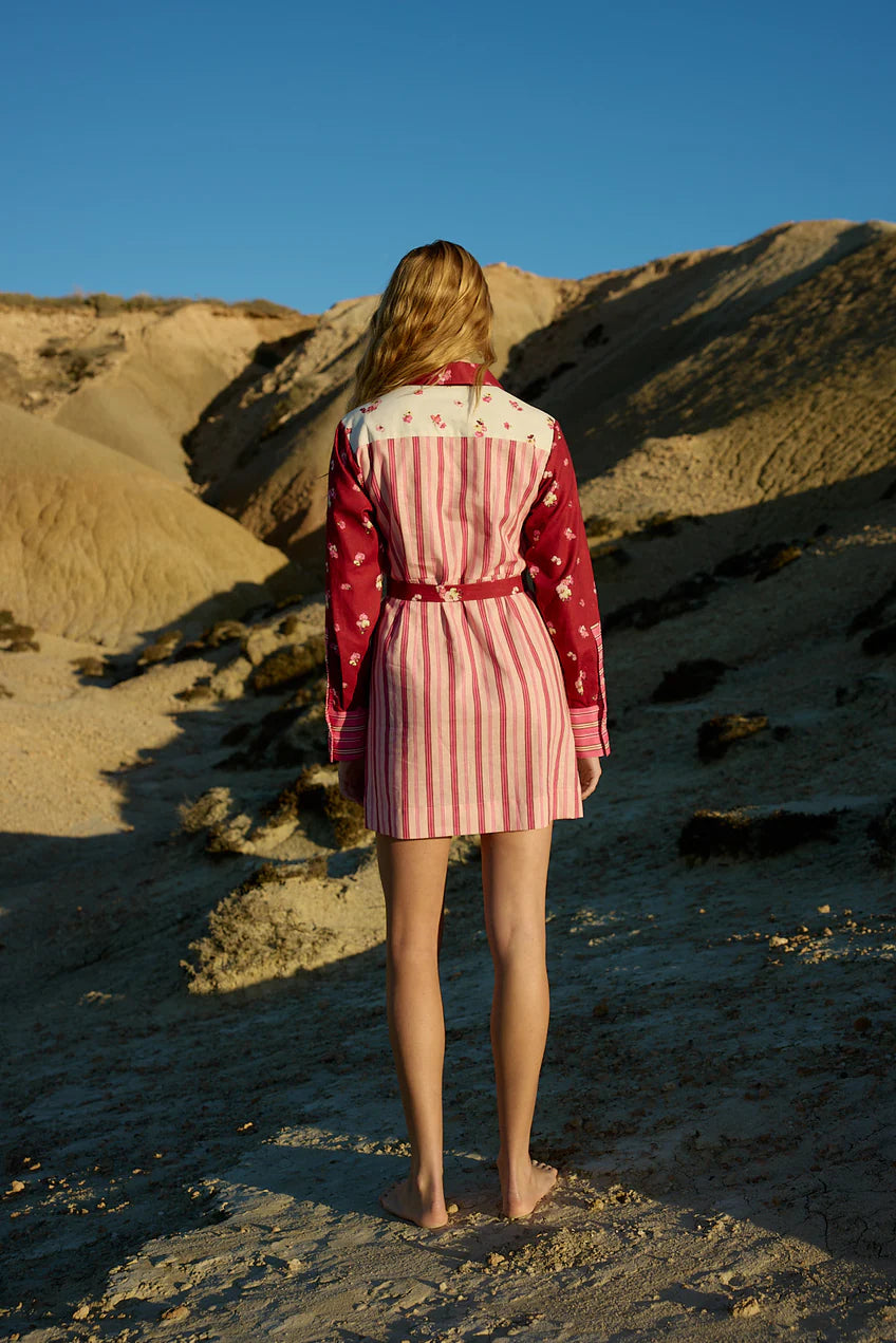 Demi Dress - Redcurrant Multi