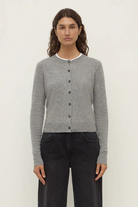 Benny Knit Cardigan - Grey Marle