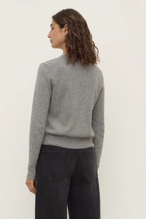 Benny Knit Cardigan - Grey Marle