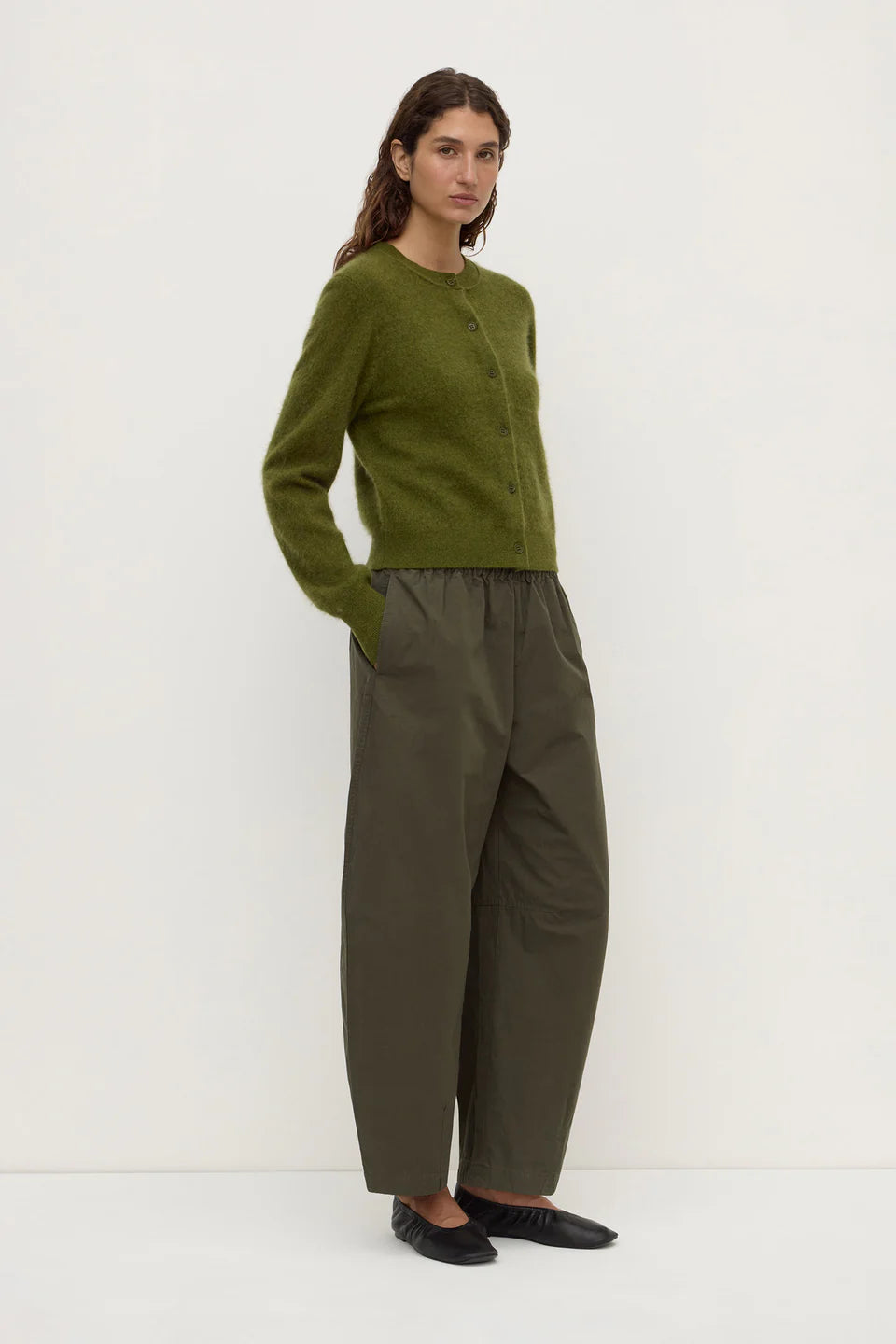 Carina Merino Wool Cardigan - Grove