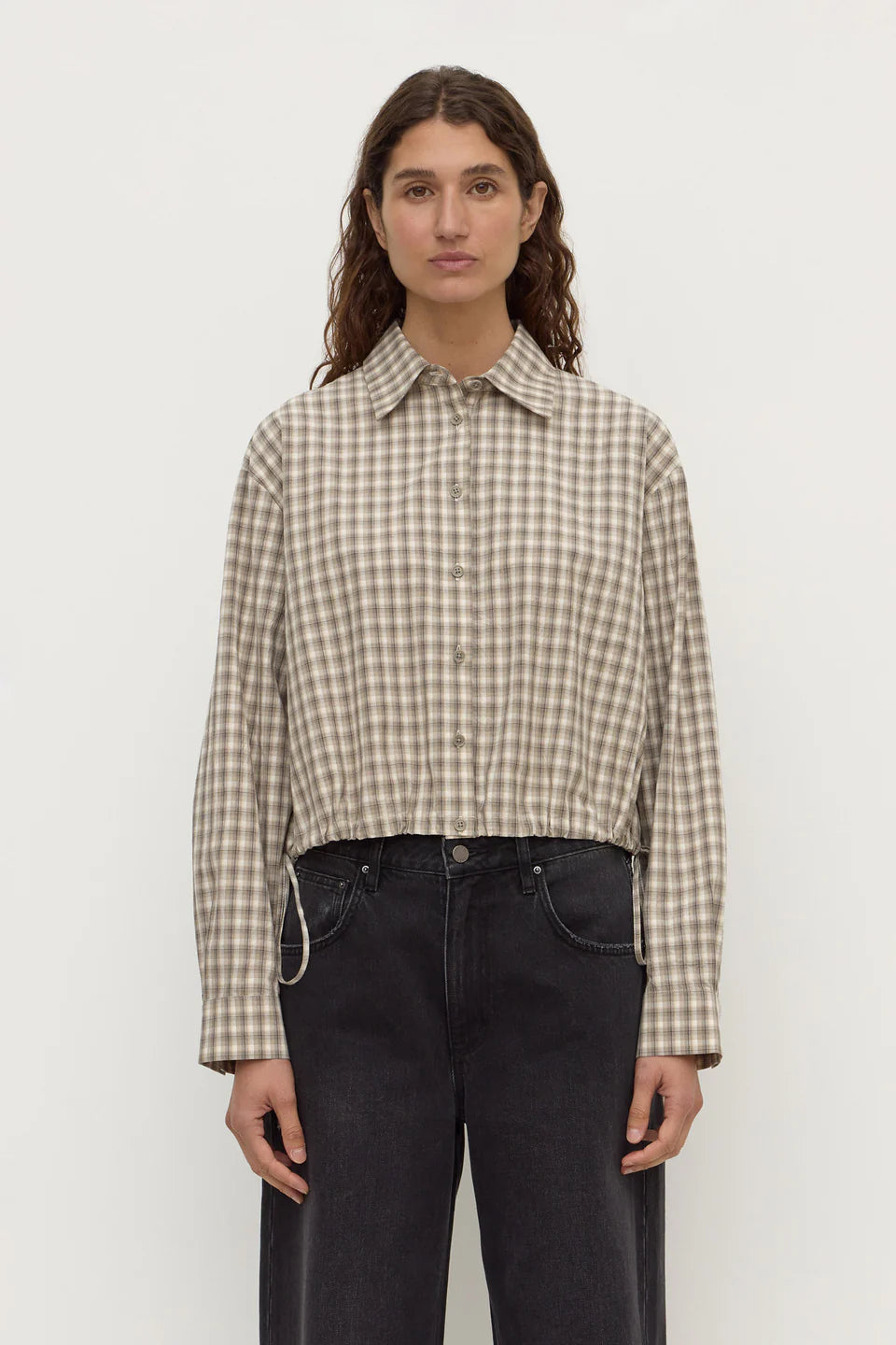 Eddie Check Shirt - White/Grey