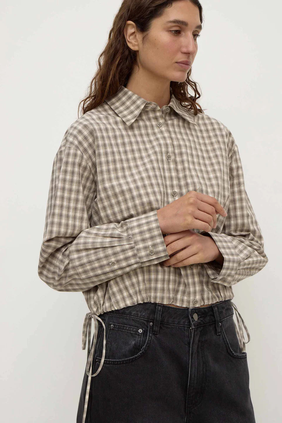 Eddie Check Shirt - White/Grey