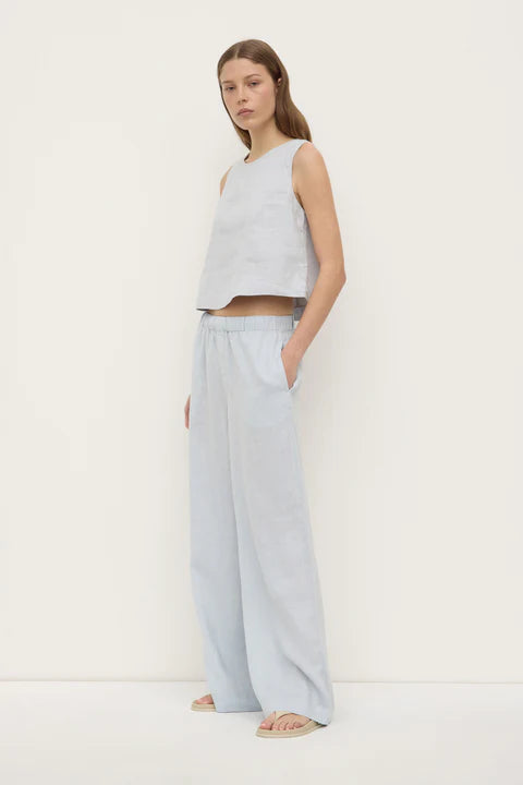 Estelle Linen Top - Cloud