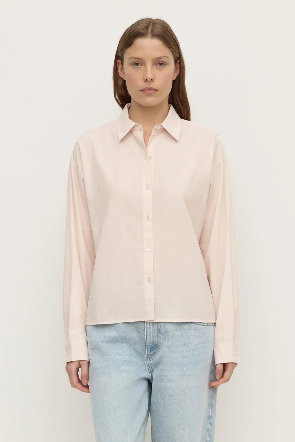 Frankie Cotton Shirt - Soft Rose
