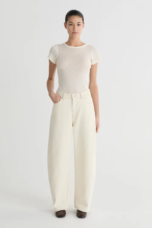 The Emery Denim Trousers - Ecru