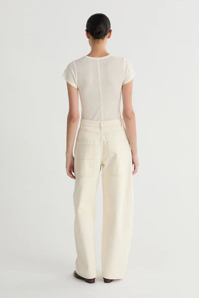 The Emery Denim Trousers - Ecru