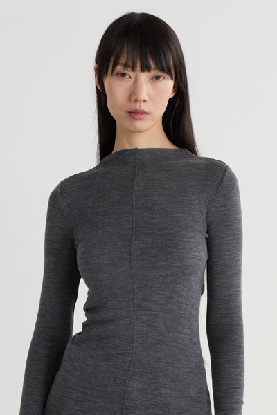 The FWF Merino Top - Charcoal