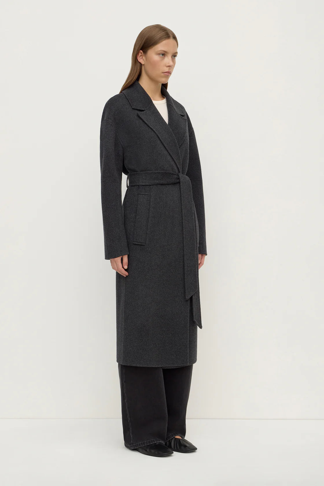 Ivy Wool Coat - Charcoal Marle