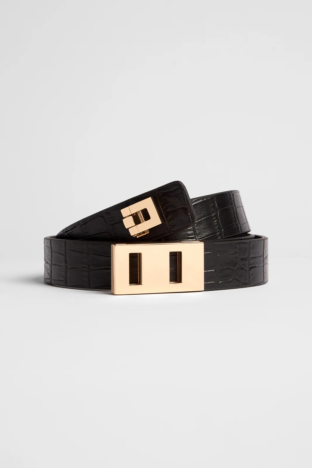 Paige Belt - Black Croc