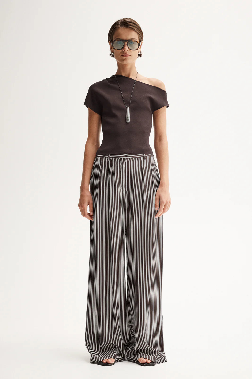 Jamie Stripe Brown Pant