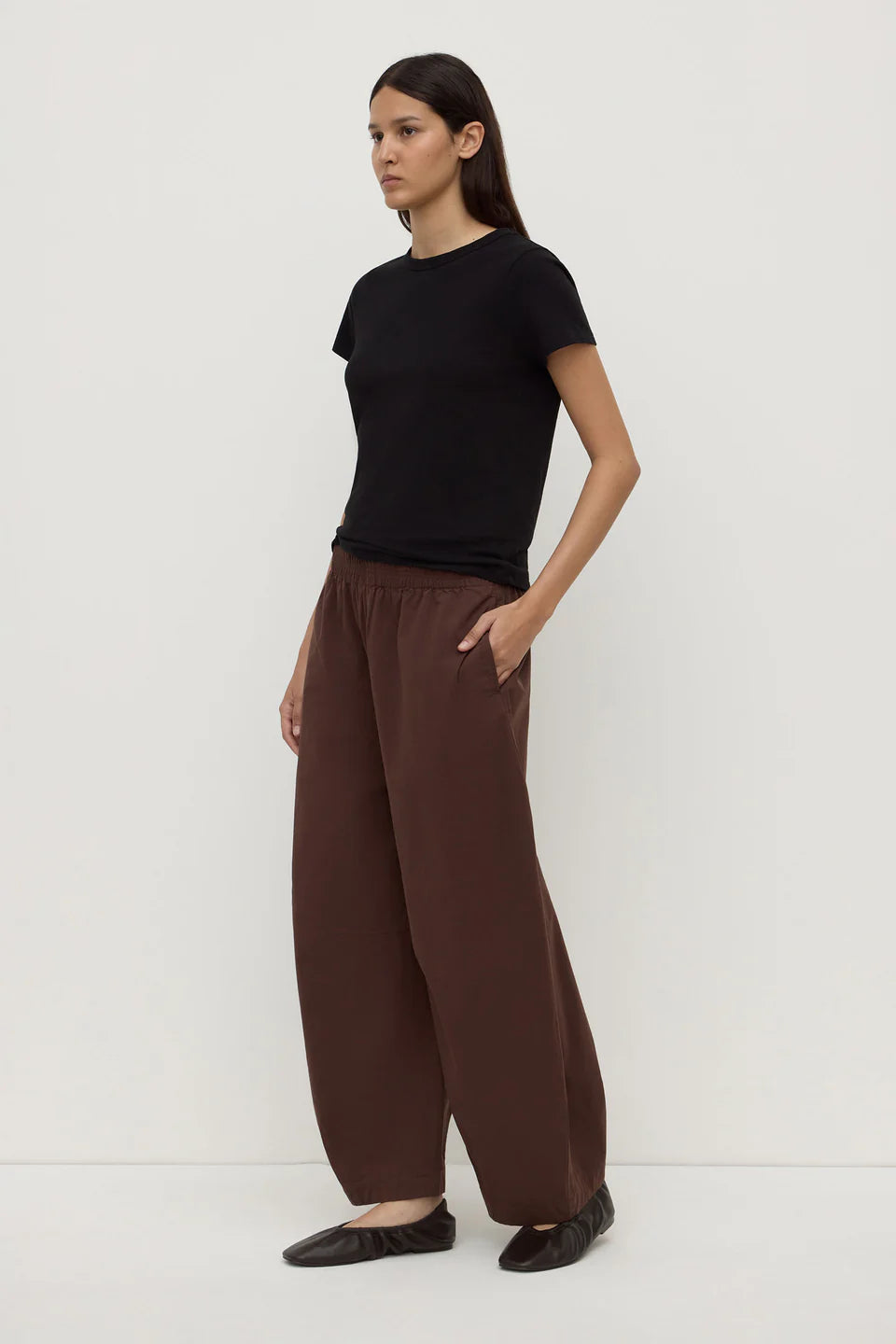 Lola Barrel Pant - Ganache