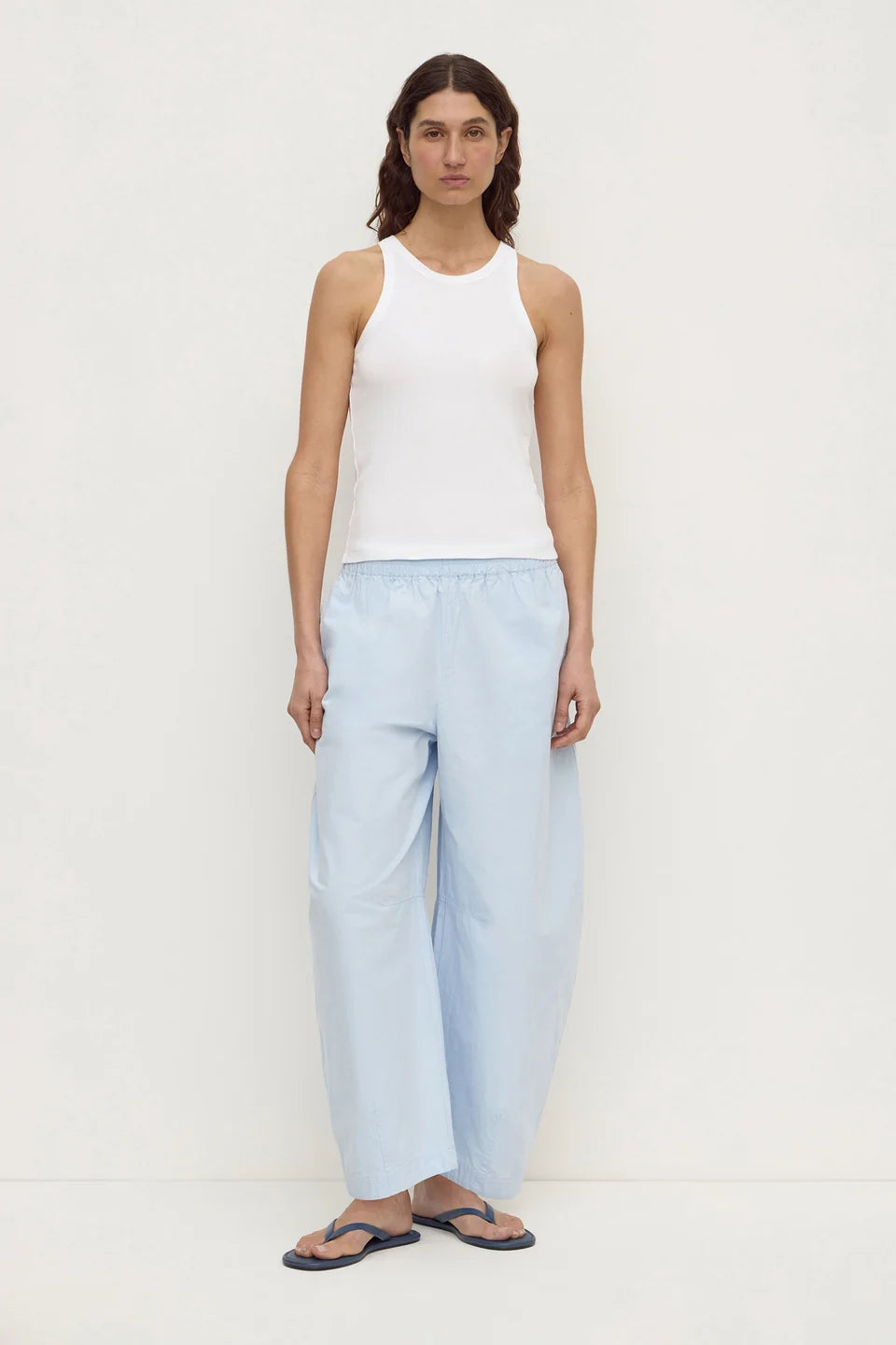 Lola Barrel Pant - Light Blue