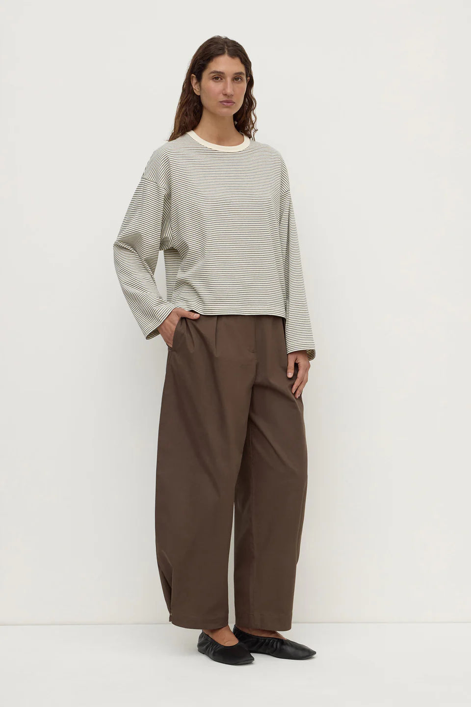 Malone Stripe Wide Sleeve Tee