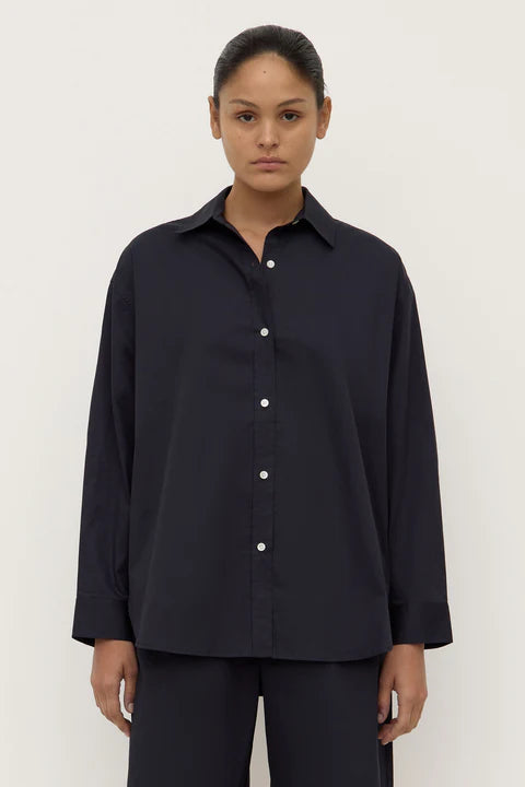 Marigold Poplin Shirt - True Navy