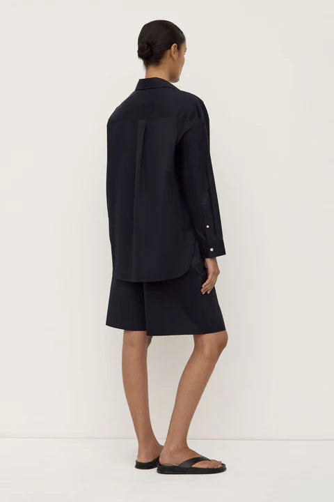 Marigold Poplin Shirt - True Navy