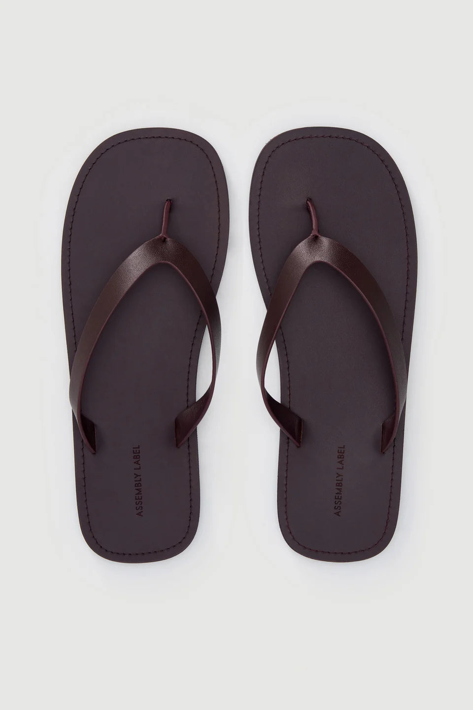 Nico Leather Thong - Merlot