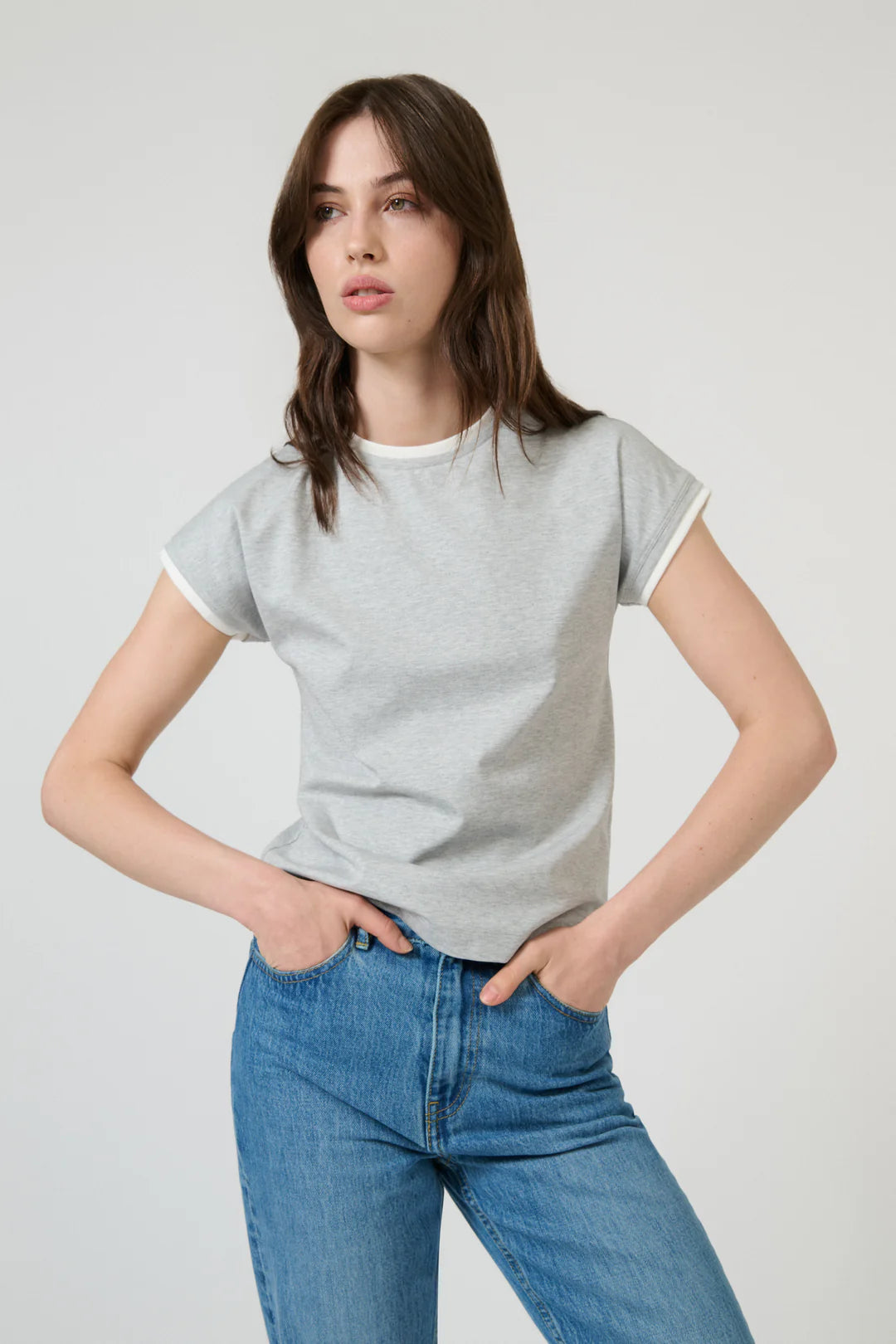 Solana Tee - Grey Marle