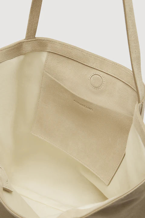 Paige Suede Tote Bag - Sand
