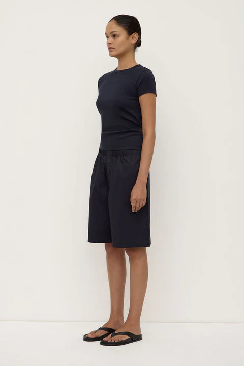 Riley Poplin Short - True Navy