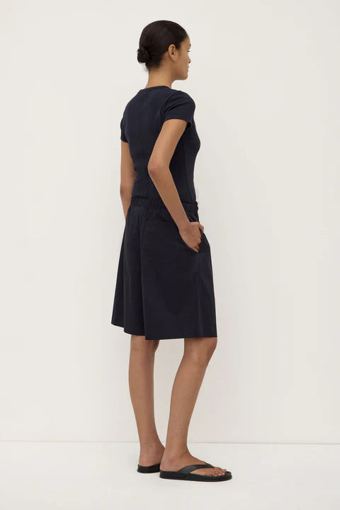 Riley Poplin Short - True Navy