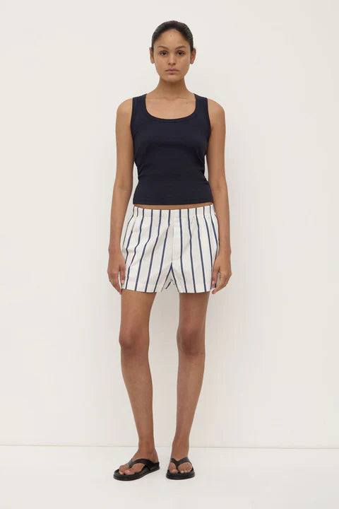 Robyn Scoop Neck Tank - True Navy