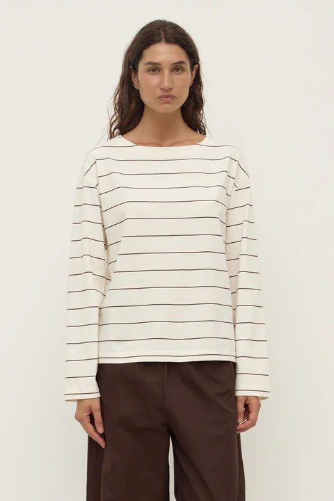 Scout Long Sleeve Tee - Cream/Mulberry