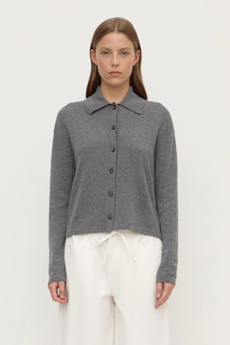 Wool Cashmere Knit - Grey Marle