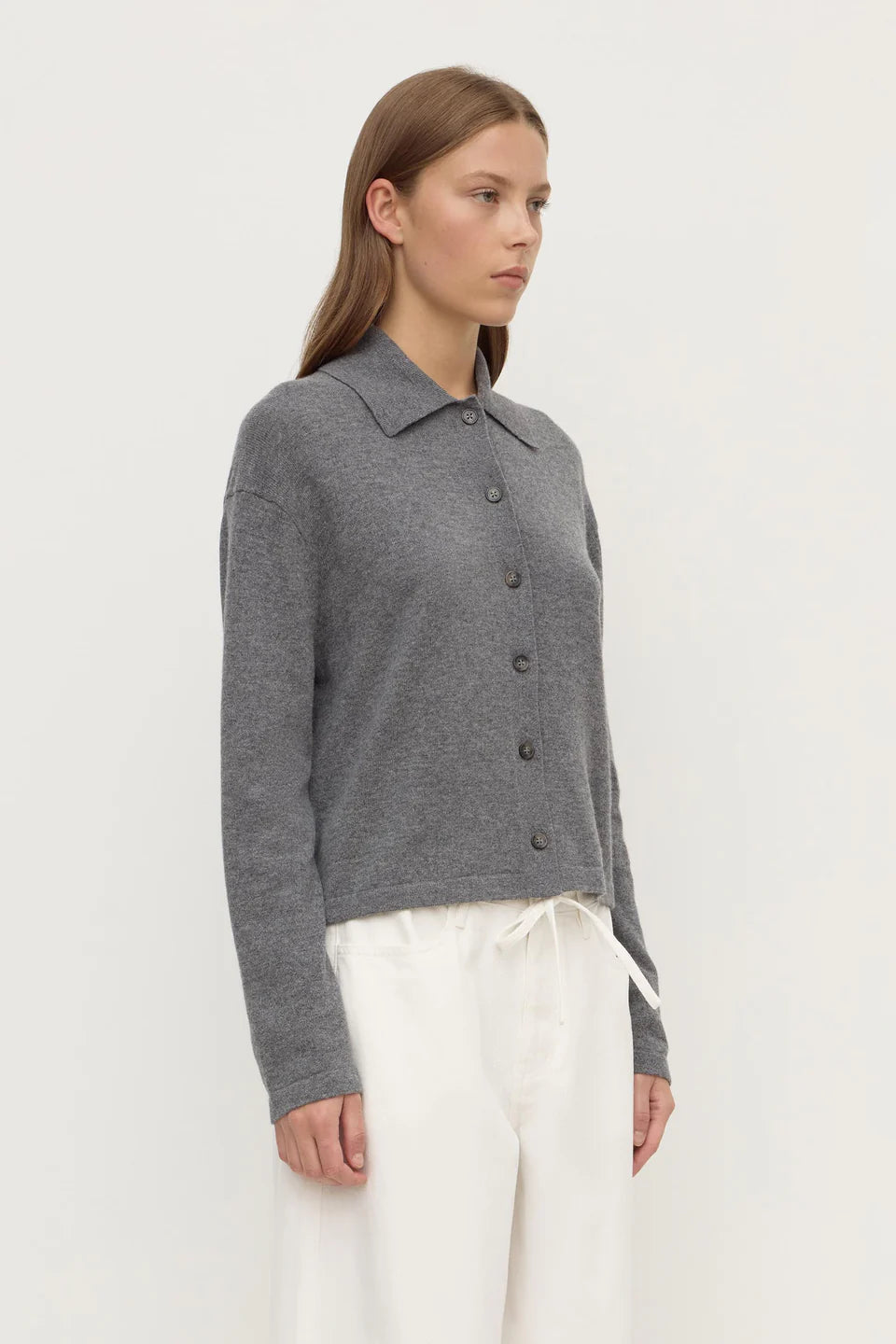Wool Cashmere Knit - Grey Marle