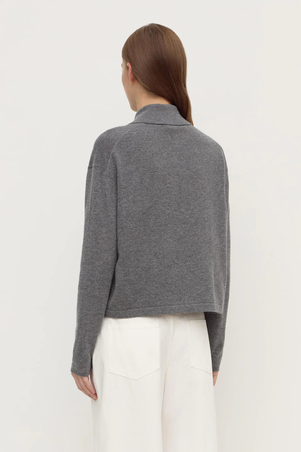 Wool Cashmere Knit - Grey Marle