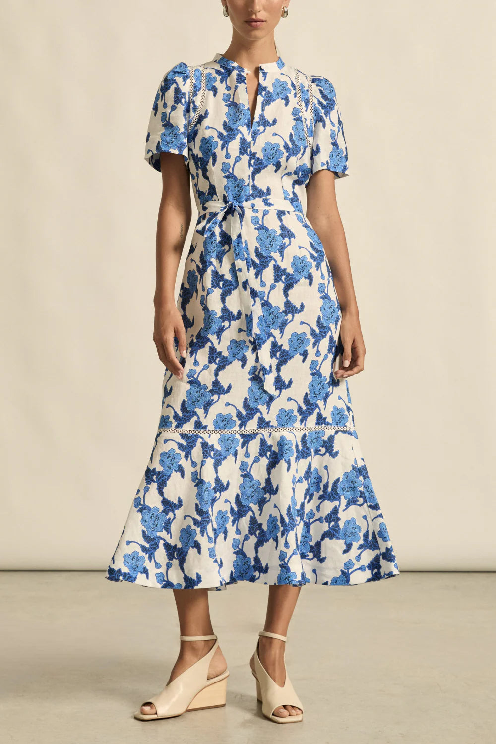 Cable Dress - Azure Bouquet