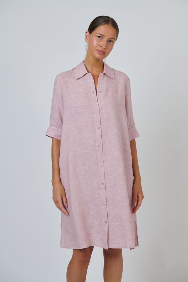 GA513 - Linen Dress - Radish