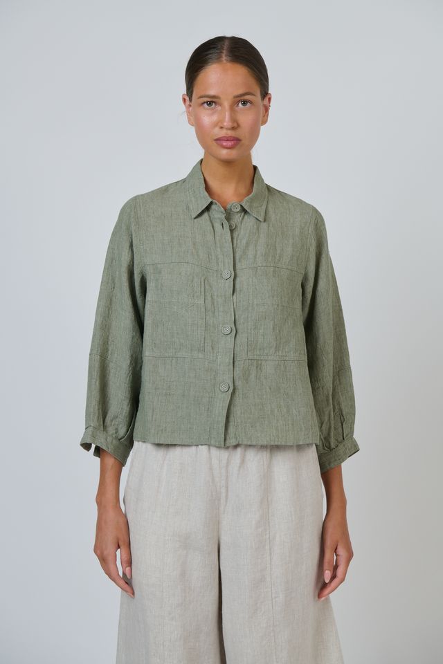 GA598 - Linen Top - Artichoke