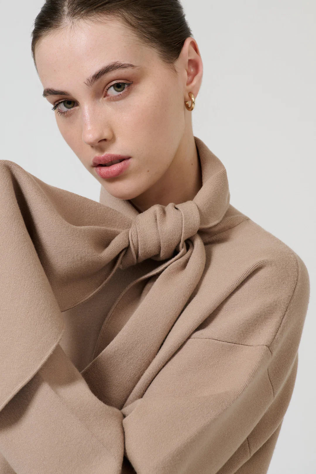 Isla Scarf Sweater - Nougat