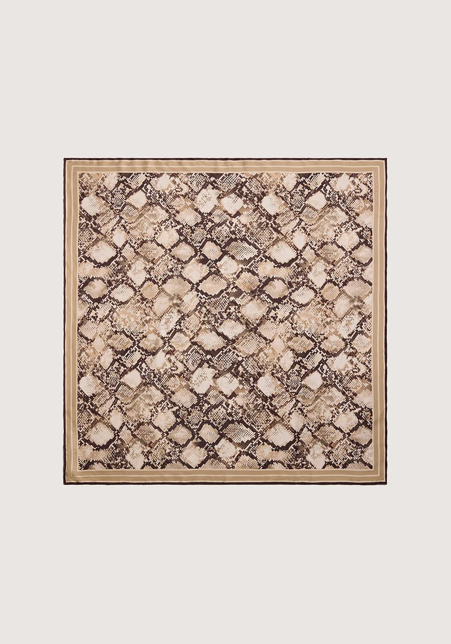 Kaia Silk Scarf - Python Print