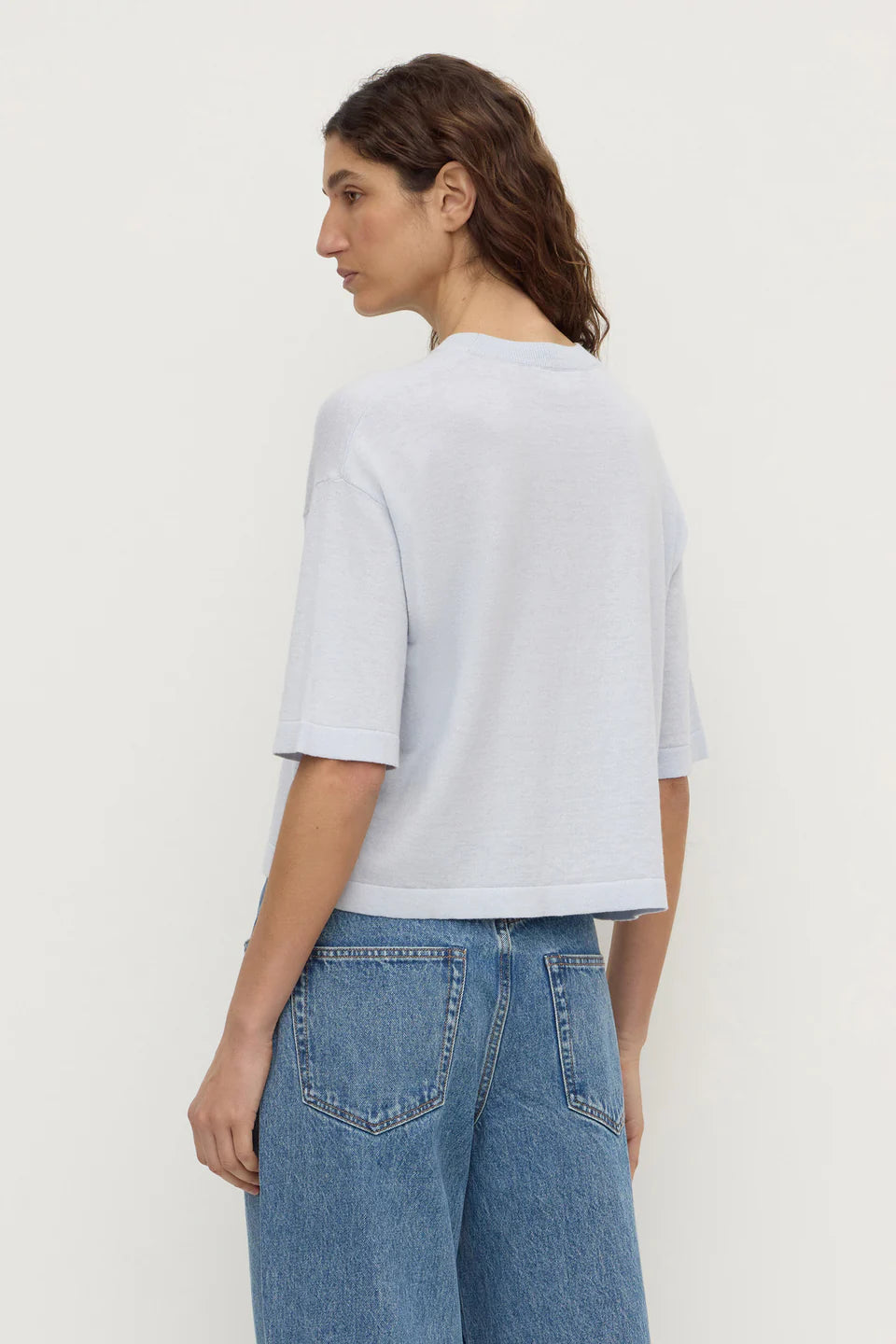 Kensy Cotton Cashmere Tee - Powder Blue