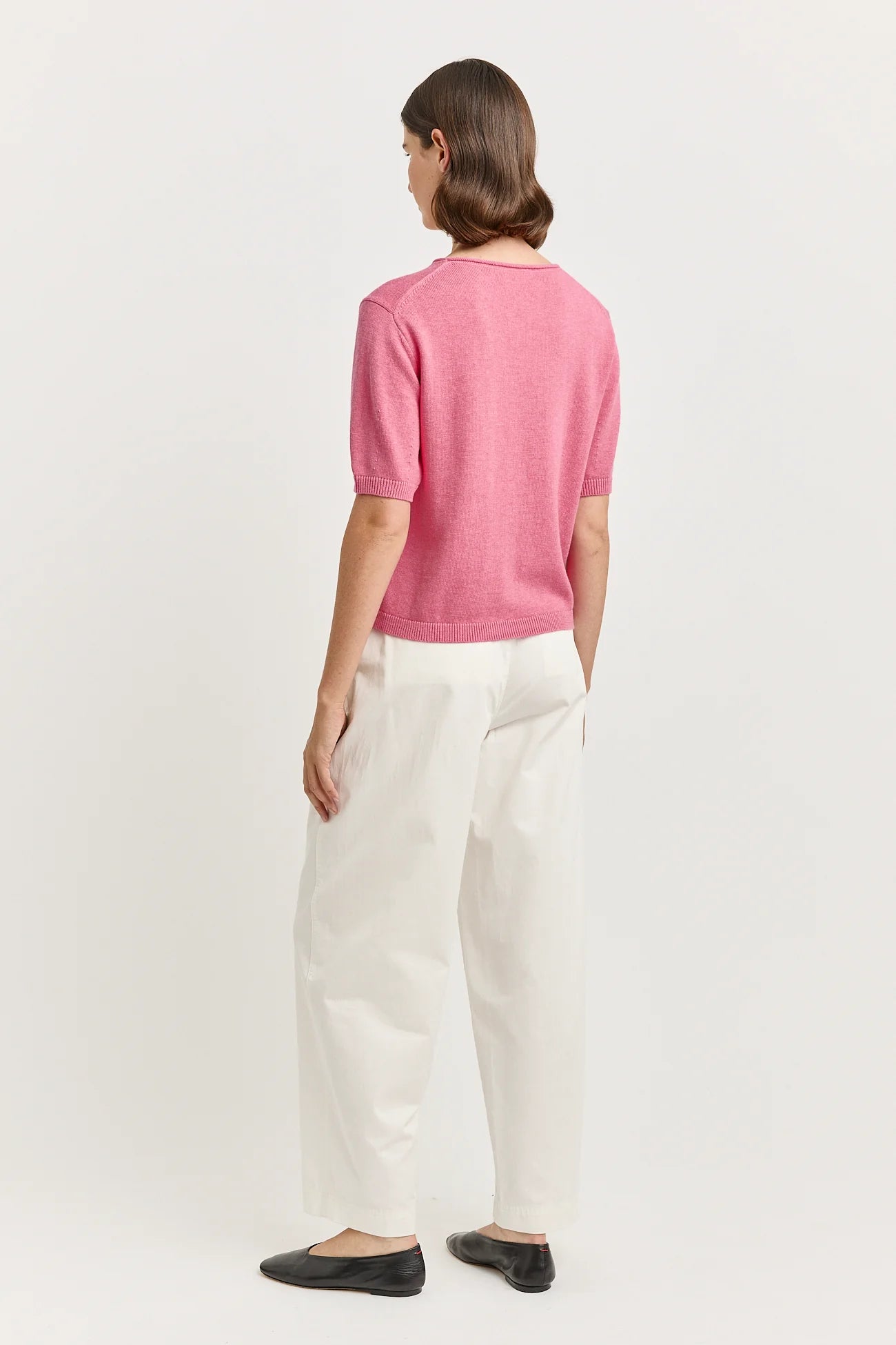 Short Sleeve Knit - Flamingo