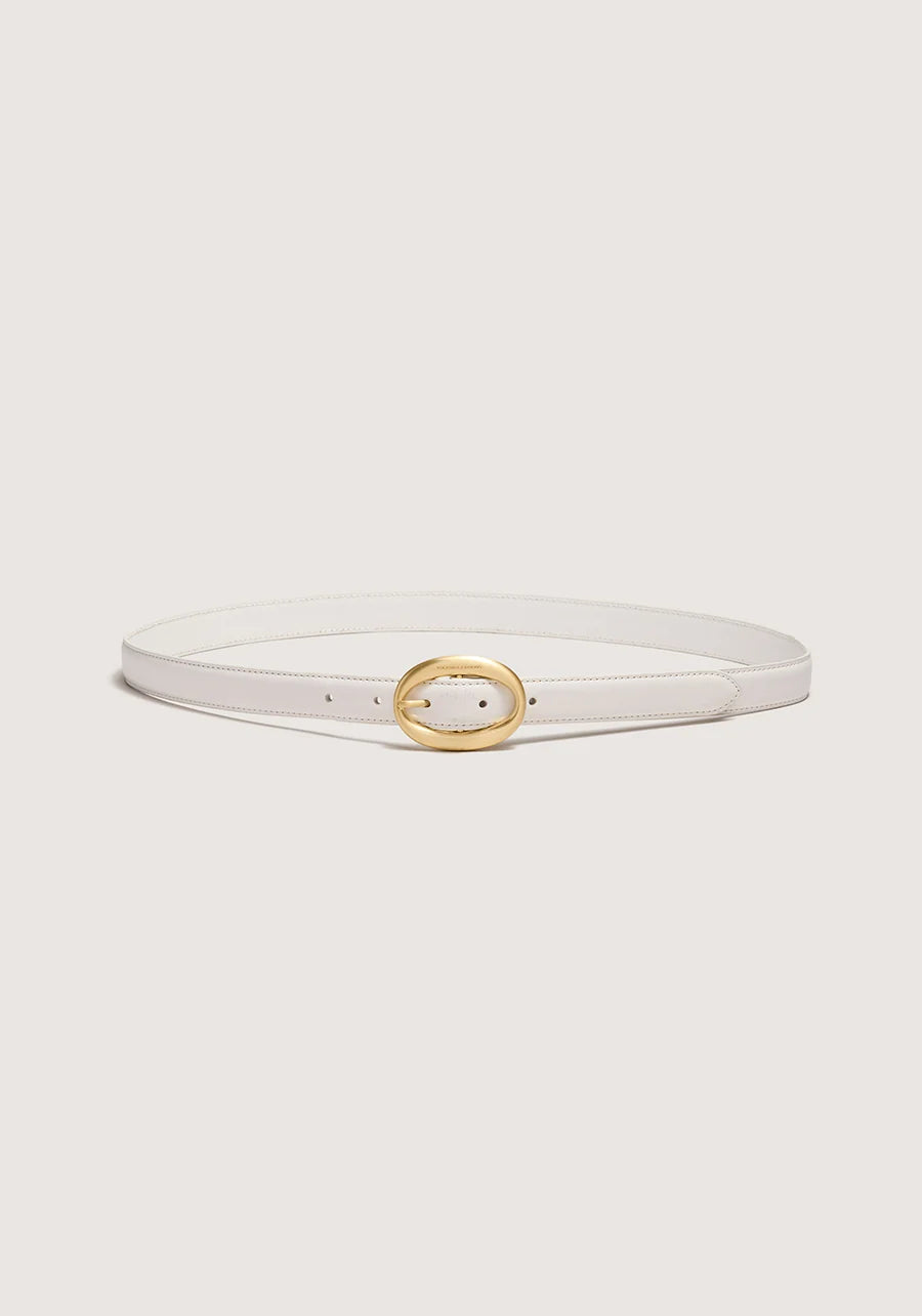 Mara Leather Belt - Ecru