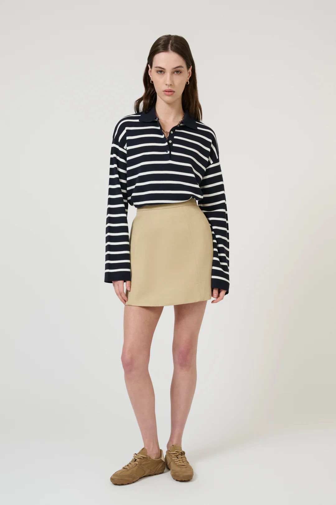 Arora Top - Navy Stripe