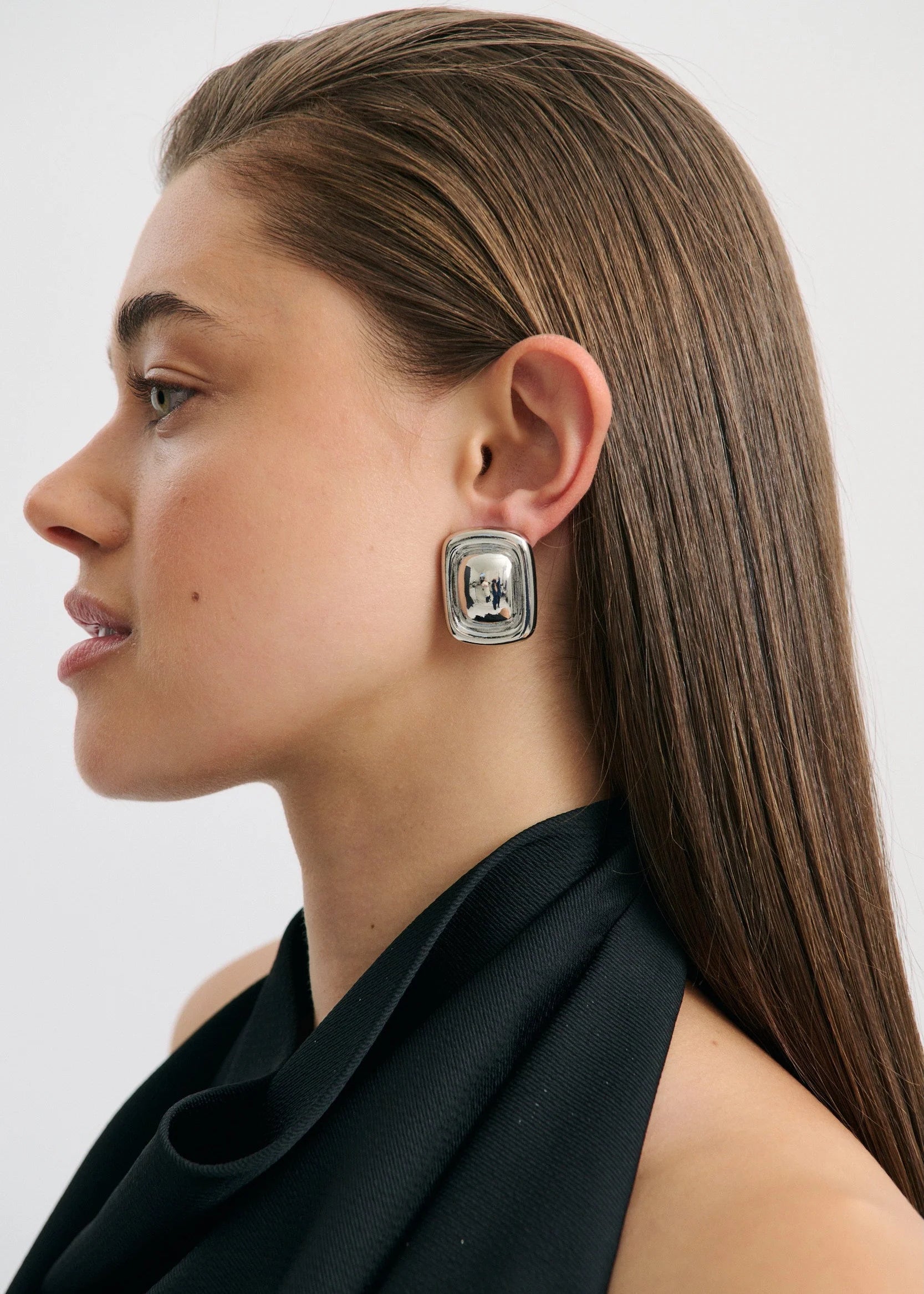 Rome Earring - Rhodium Silver