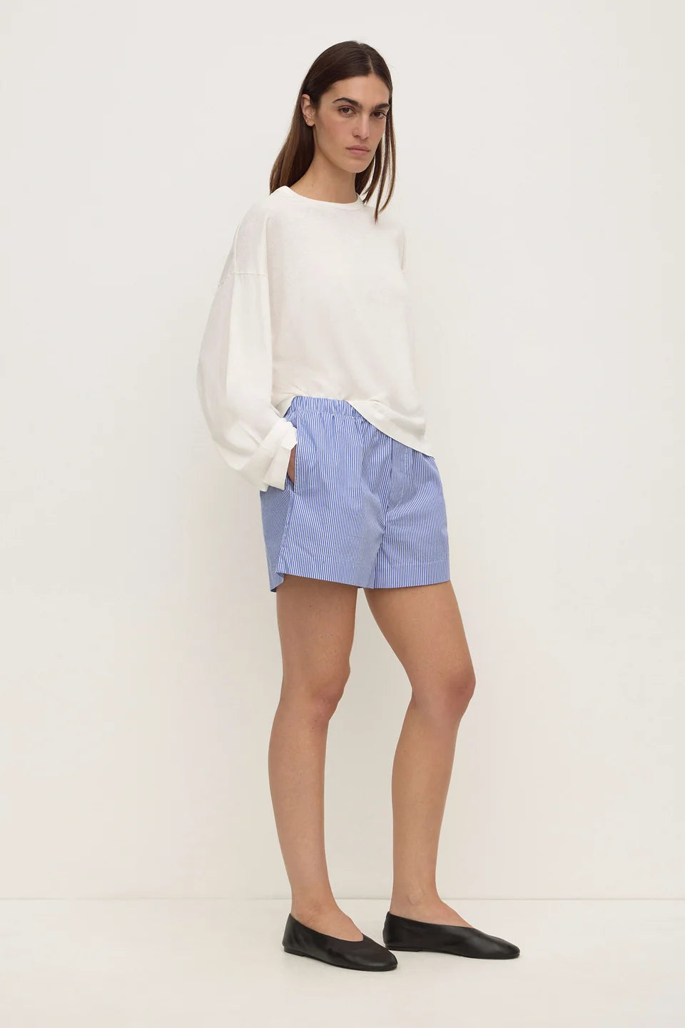 Ava Stripe Poplin Short