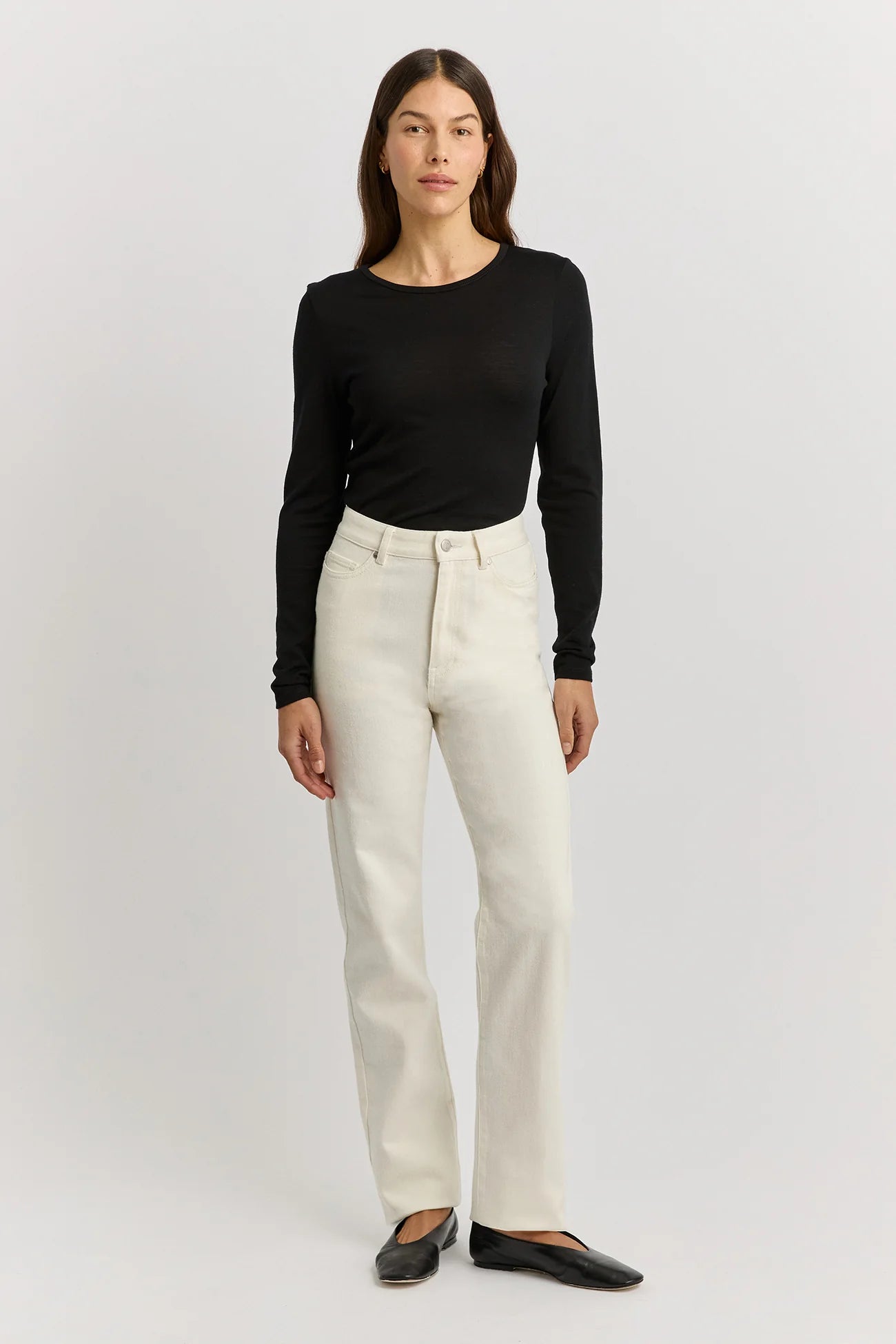 Straight Merino Denim - Ecru