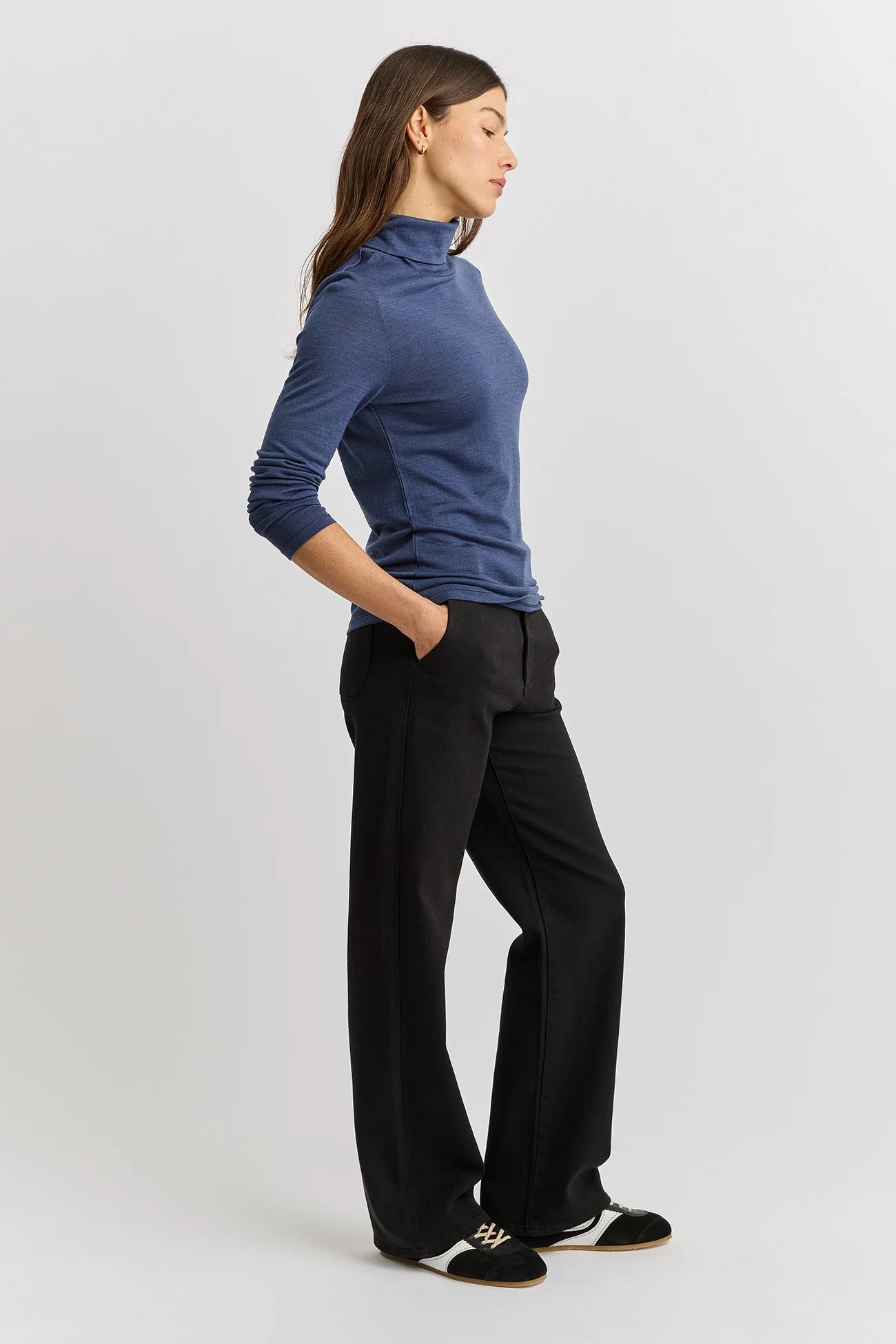 Turtle Neck Merino Tee - Galaxy