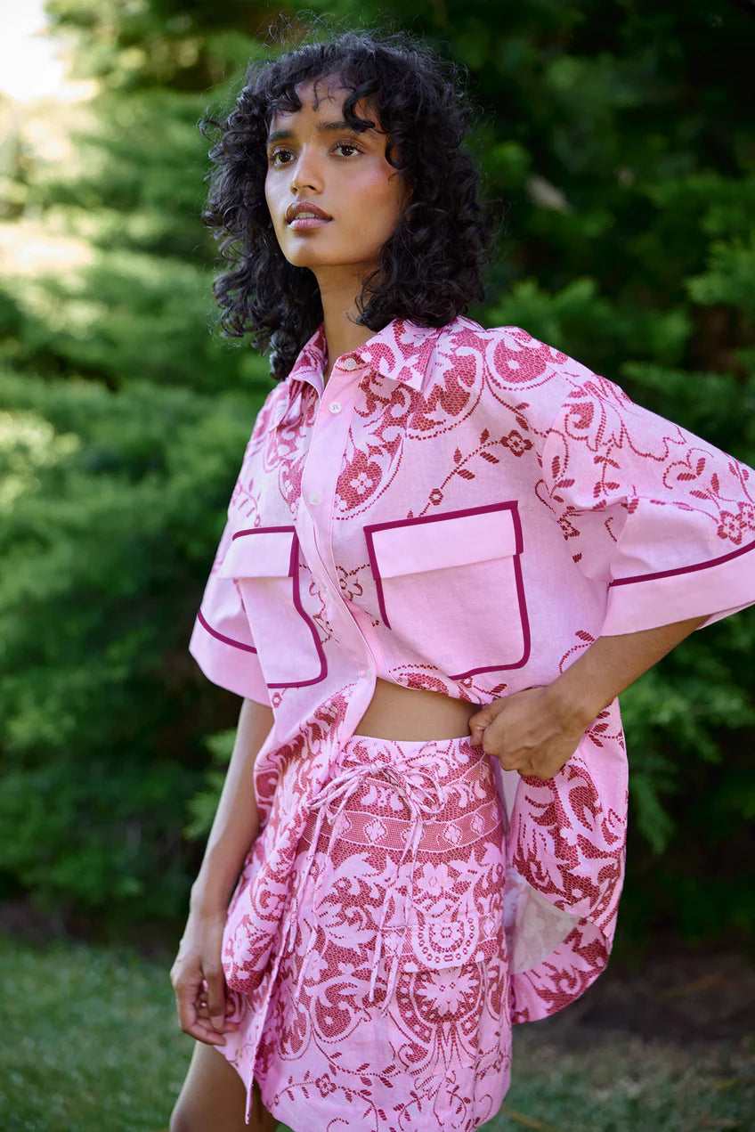 May Wrap Skirt - Magenta