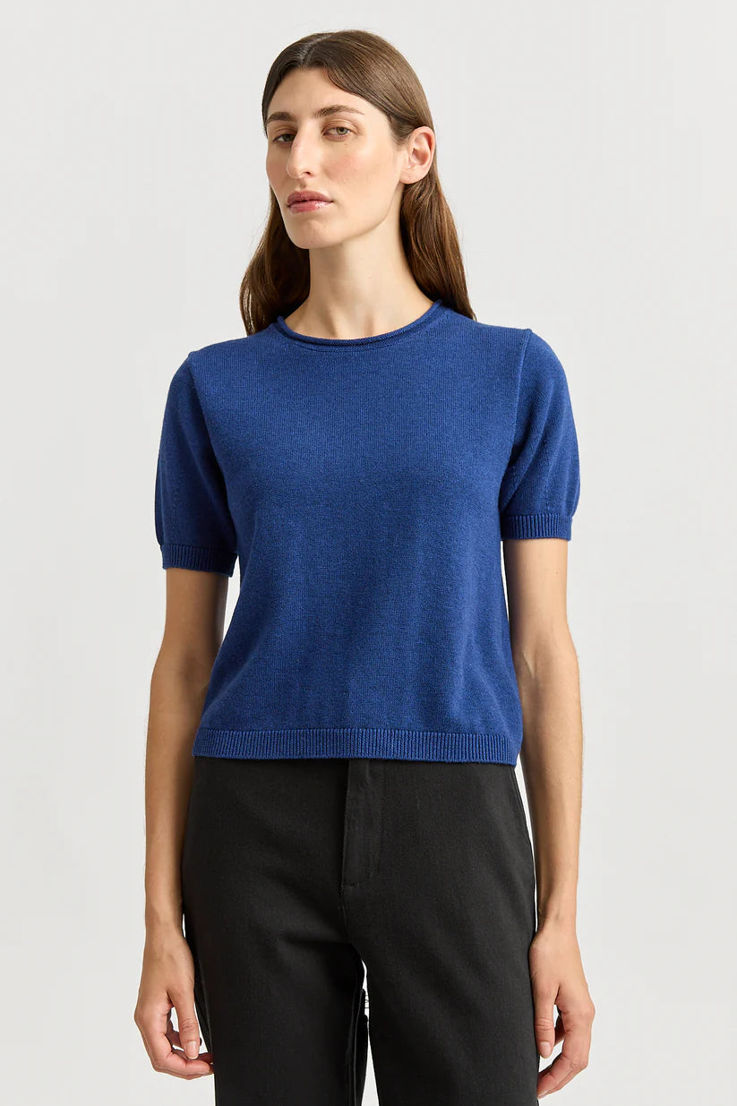 Short Sleeve Knit - Marine