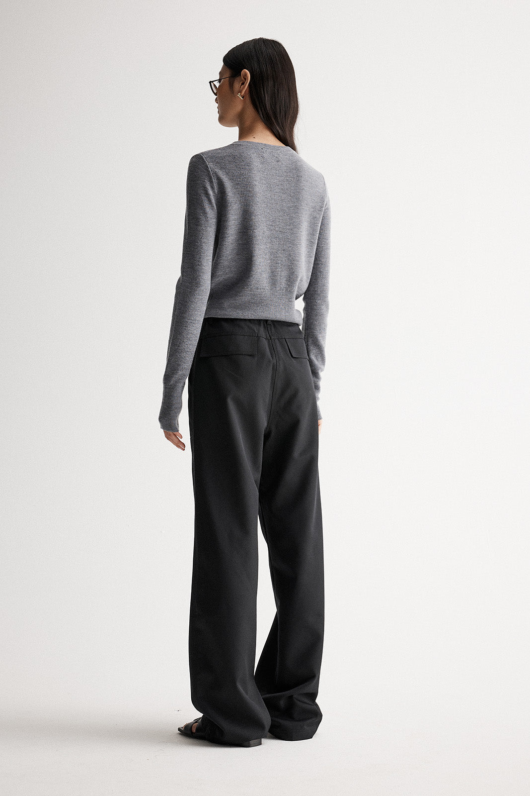 Madeleine Knit Cardigan - Charcoal Marle