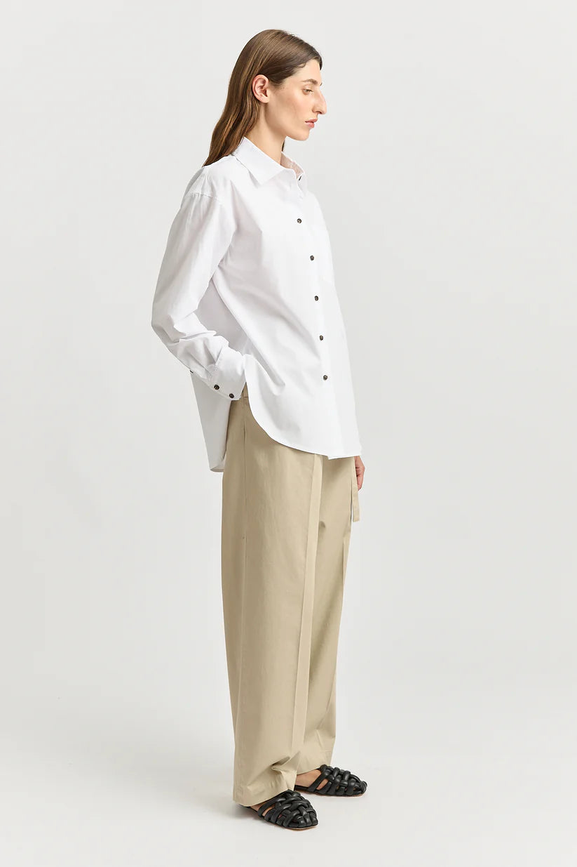 Relaxed Cotton Shirt - White